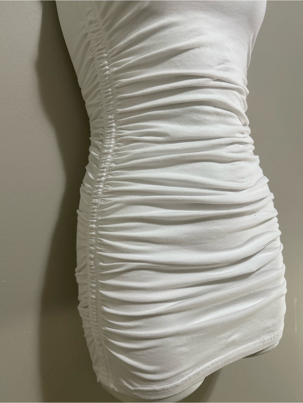 TNA White Ruched Tank Mini Dress - Picture 4 of 9